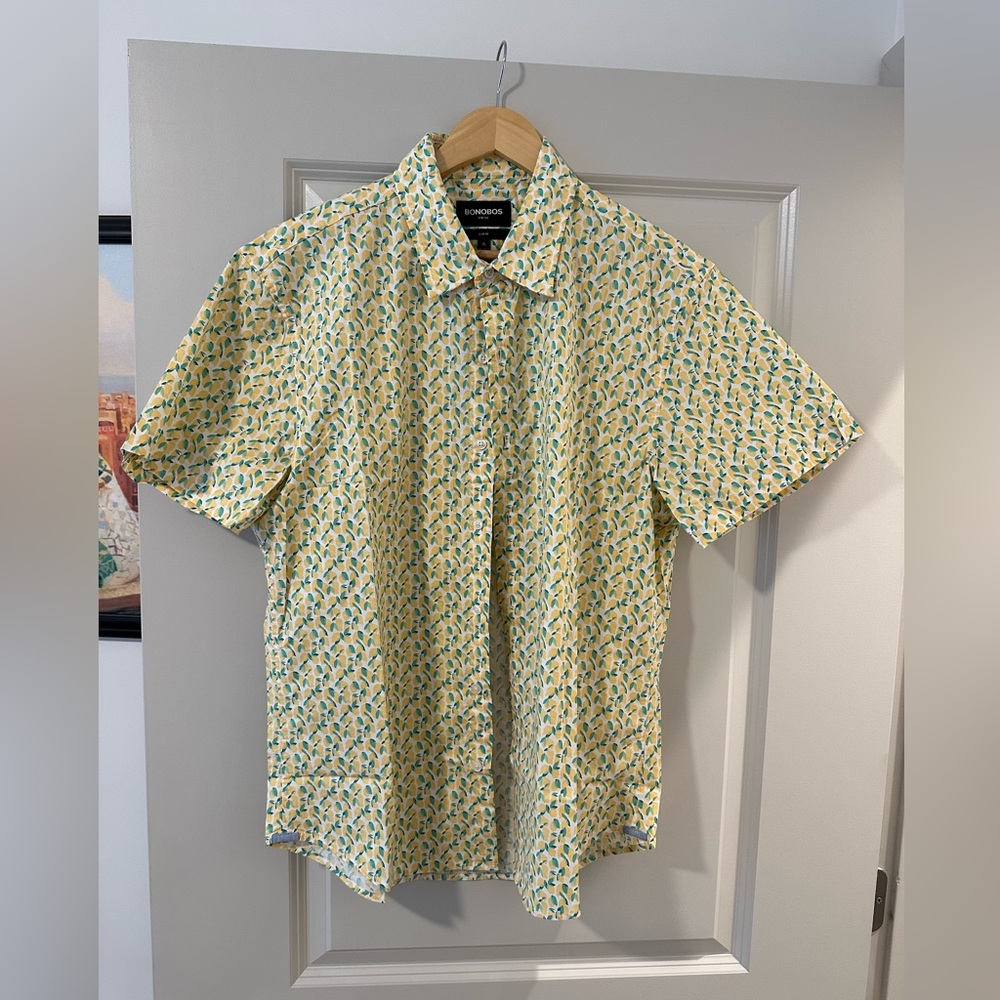 Bonobos Slim Fit Short Sleeve Button Down - XL